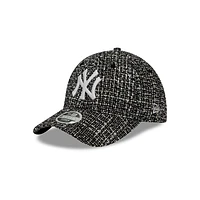 New York Yankees MLB Women's Wool 9FORTY Strapback Tweed Negra para Mujer