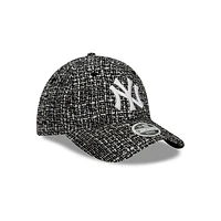 New York Yankees MLB Women's Wool 9FORTY Strapback Tweed Negra para Mujer