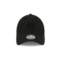 New York Yankees MLB Bubble Stitch 9FORTY Strapback Negra para Mujer