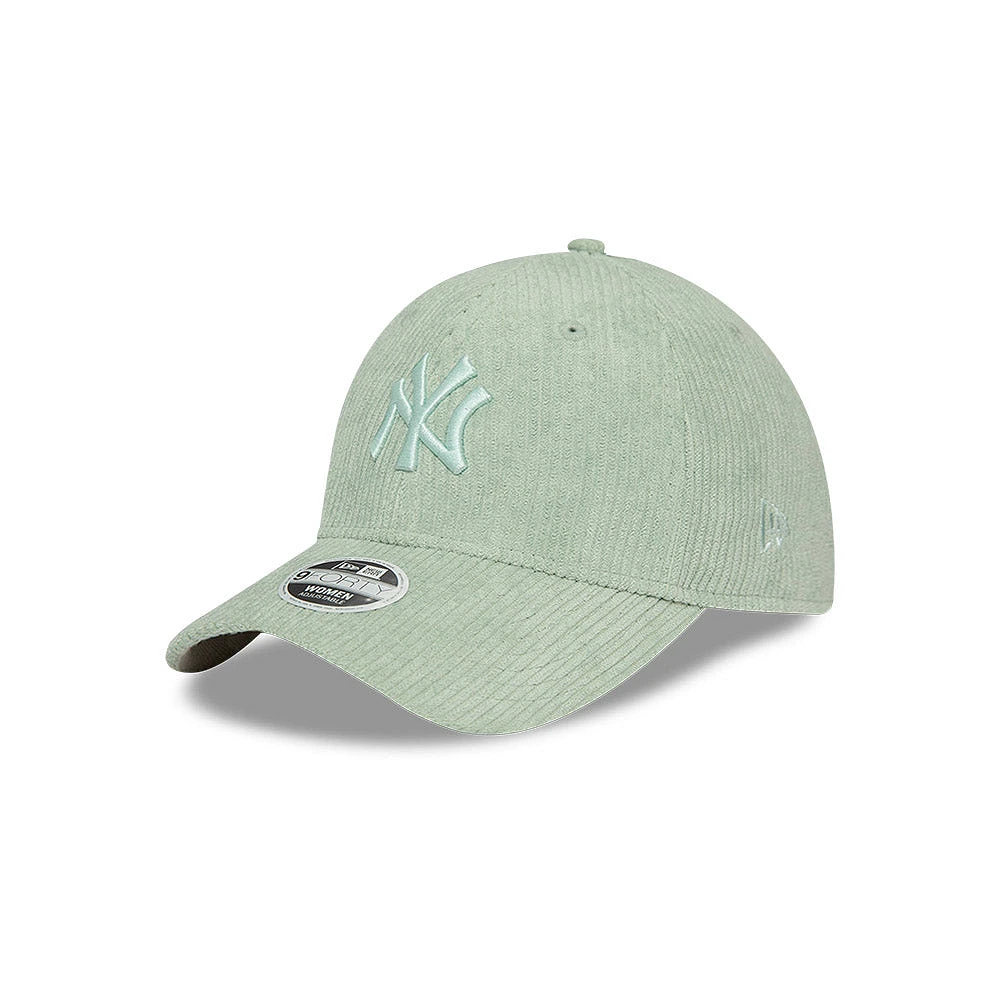 New York Yankees MLB Summer Corduroy 9FORTY Strapback Verde para Mujer