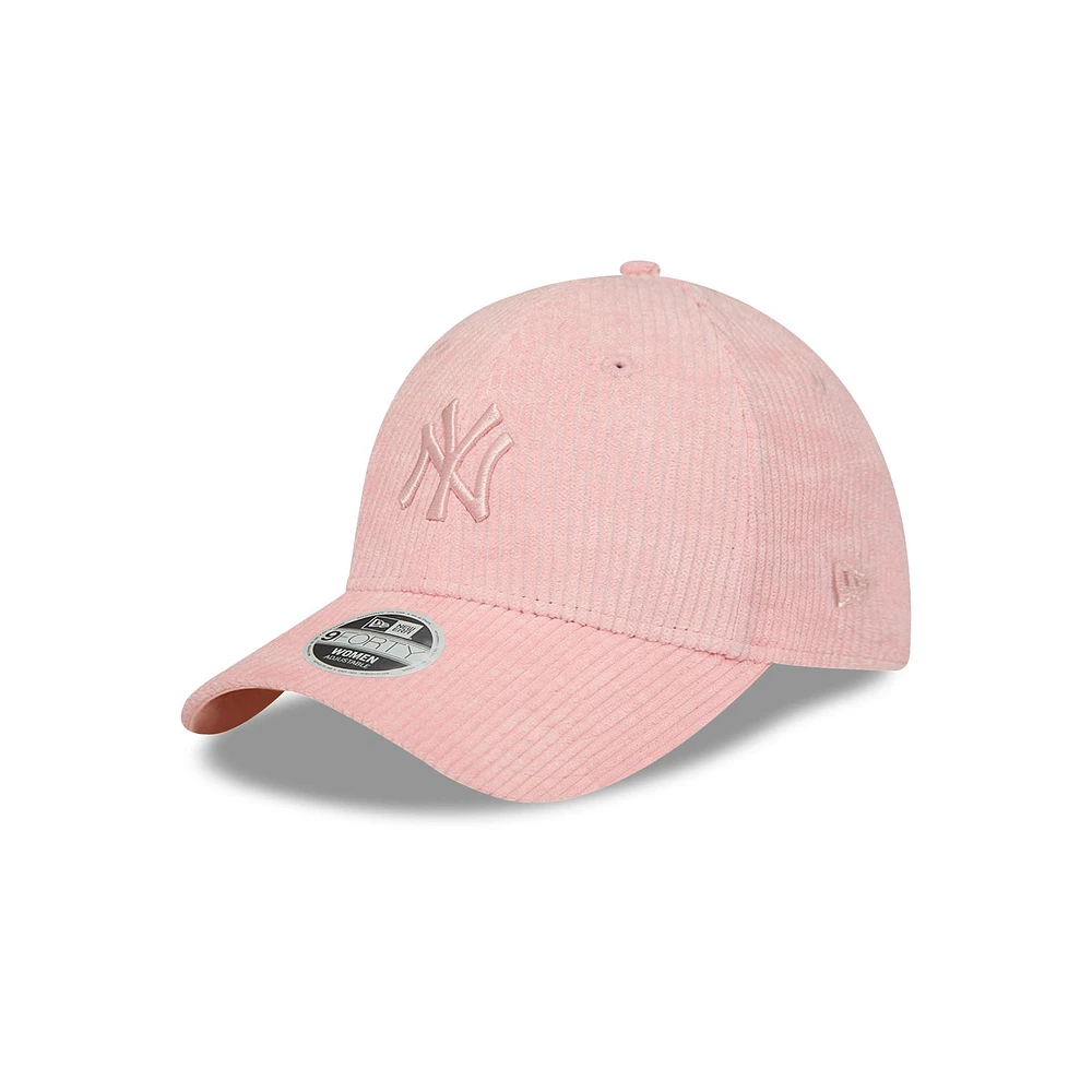 New York Yankees MLB Summer Corduroy 9FORTY Strapback Rosa para Mujer