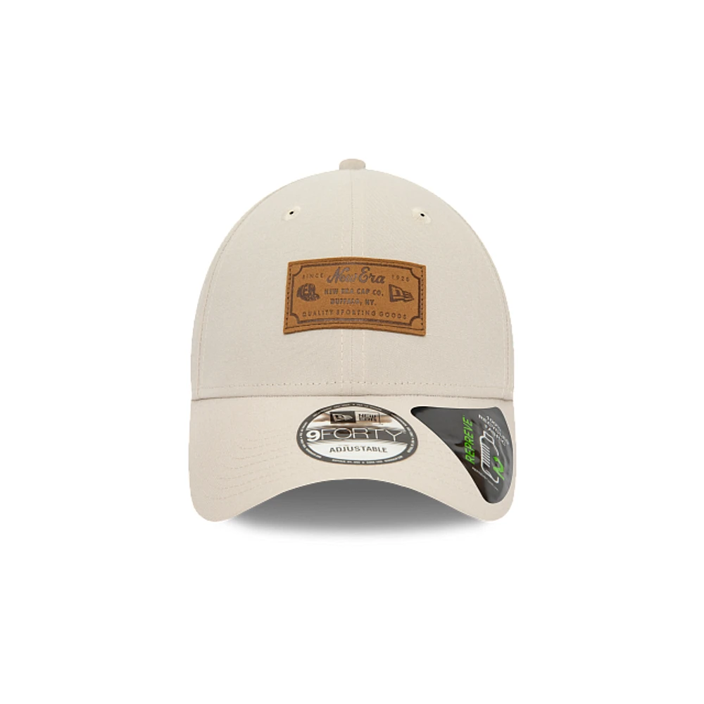 Gorra New Era Essentials Repreve 9FORTY Strapback Beige