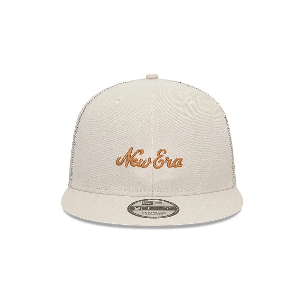 New Era World 9FIFTY Trucker Snapback Beige