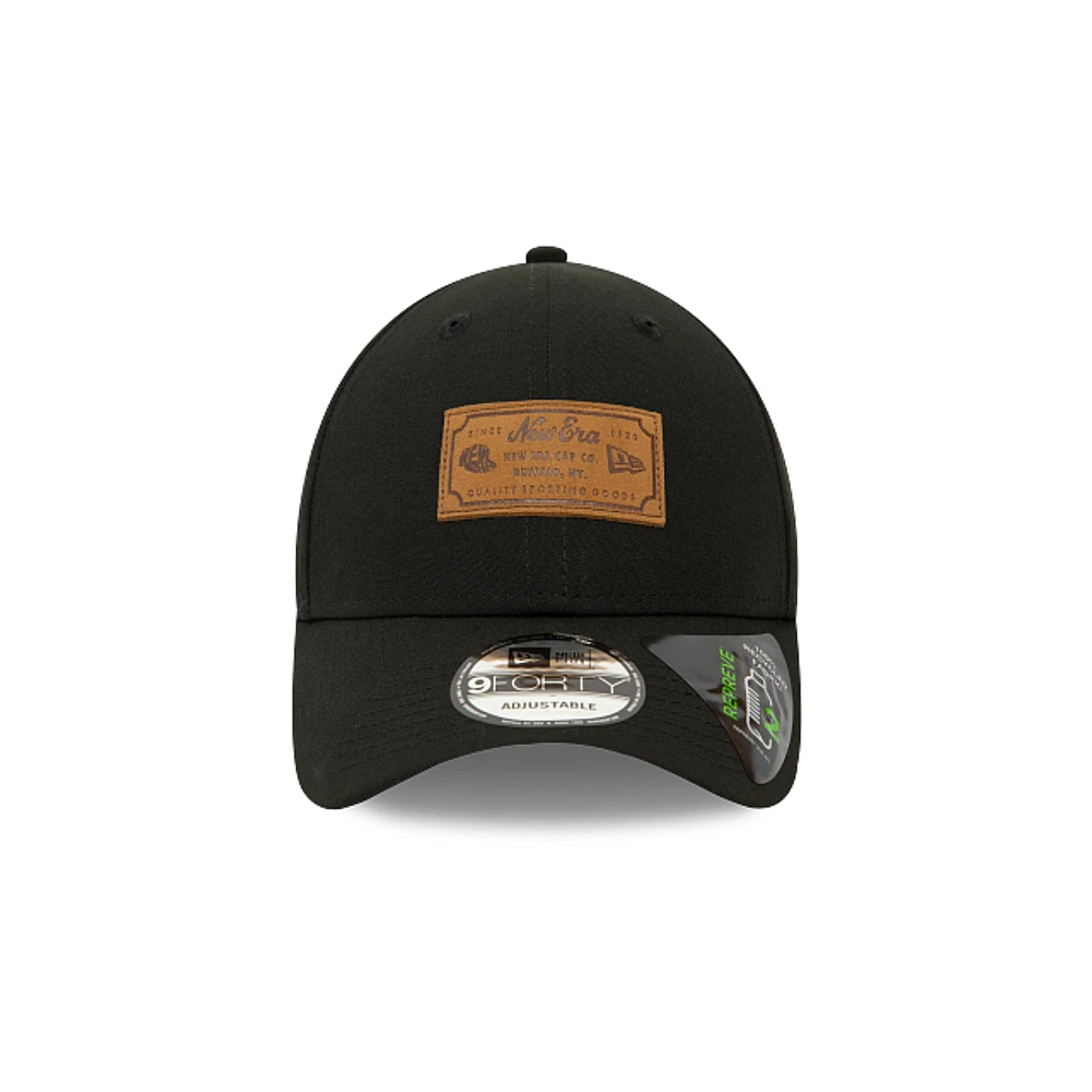 Gorra New Era Essentials Repreve 9FORTY Strapback Negra