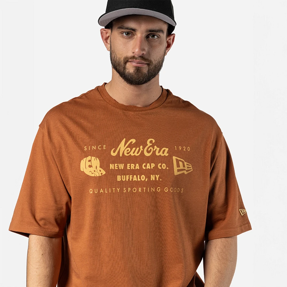 Playera Manga Corta New Era Heritage Anaranjada