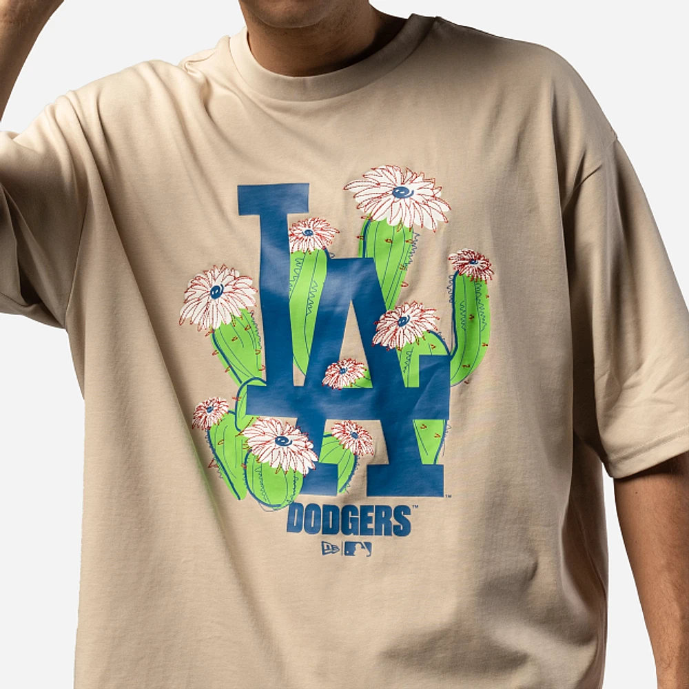 Playera Manga Corta Los Angeles Dodgers MLB Flower Graphic