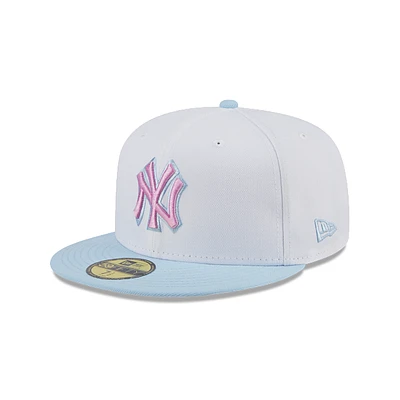 New York Yankees MLB Color Pack 59FIFTY Cerrada Blanca