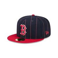 Boston Red Sox MLB Throwback 59FIFTY Cerrada Pinstripe