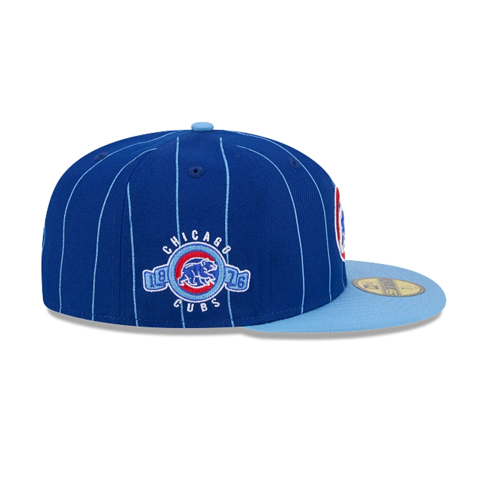 Chicago Cubs MLB Throwback 59FIFTY Cerrada Pinstripe