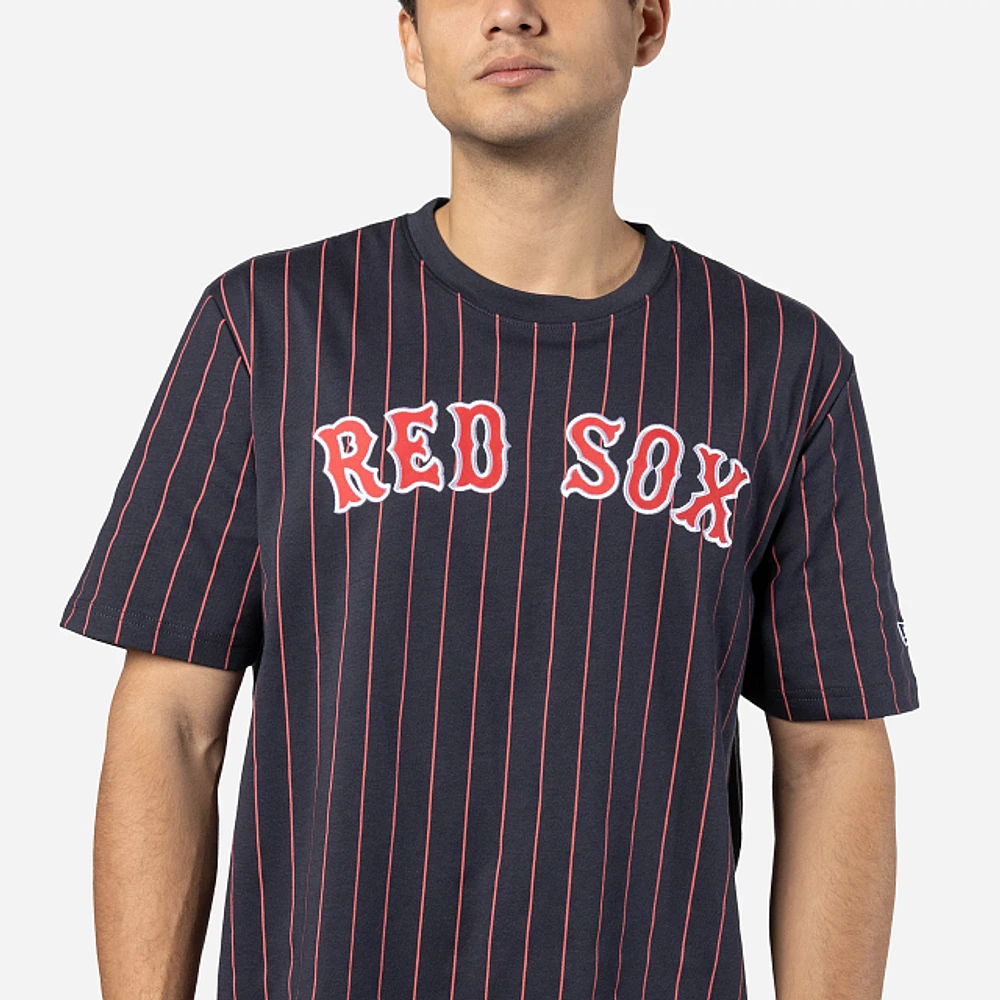 Playera Manga Corta Boston Red Sox MLB Throwback Pinstripe