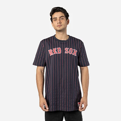 Playera Manga Corta Boston Red Sox MLB Throwback Pinstripe