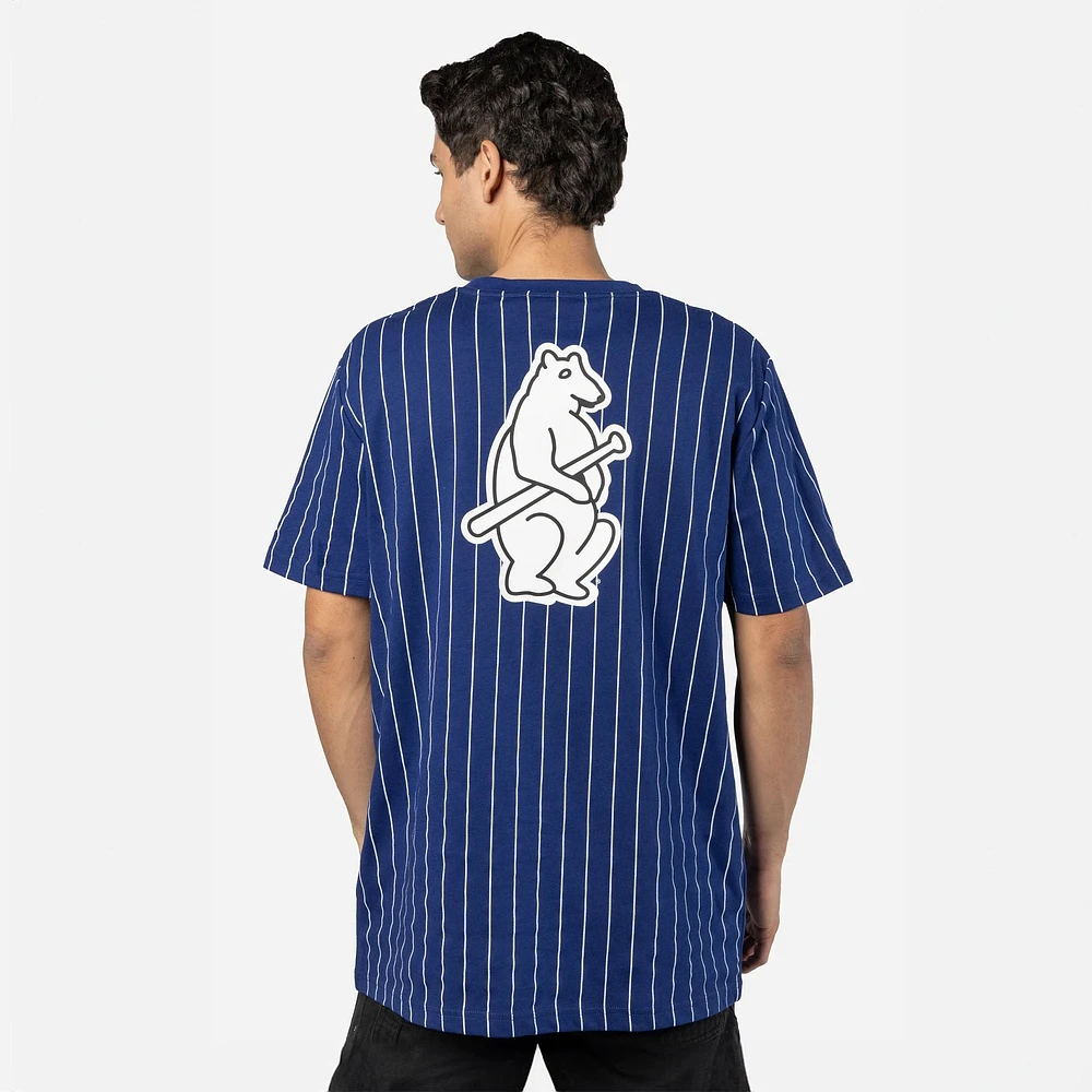 Playera Manga Corta Chicago Cubs MLB Throwback Pinstripe