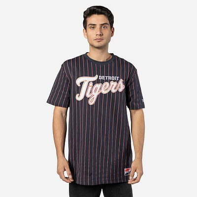 Playera Manga Corta Detroit Tigers MLB Throwback Pinstripe