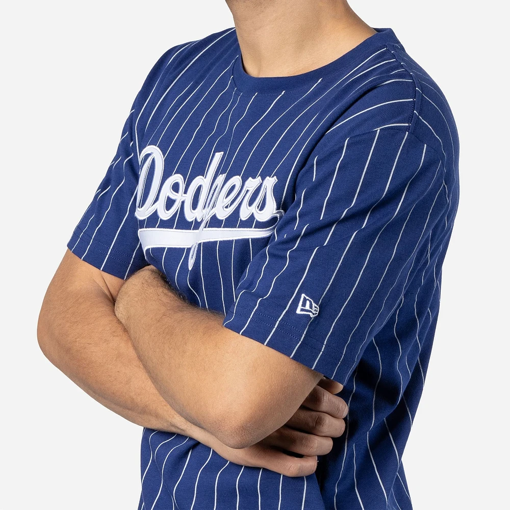 Playera Manga Corta Los Angeles Dodgers MLB Throwback Pinstripe