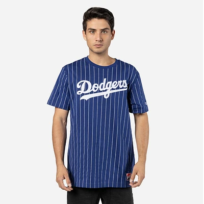 Playera Manga Corta Los Angeles Dodgers MLB Throwback Pinstripe