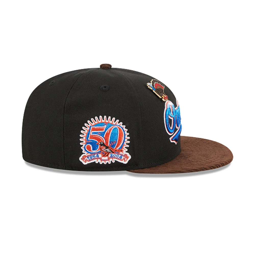 Baltimore Orioles MLB Feathered Cord 59FIFTY Cerrada