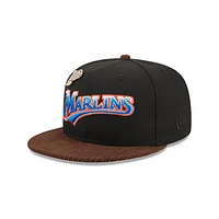 Miami Marlins MLB Feathered Cord 59FIFTY Cerrada