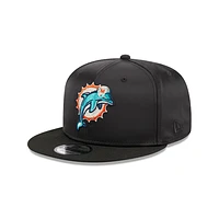 Miami Dolphins NFL Satin Black 9FIFTY Snapback