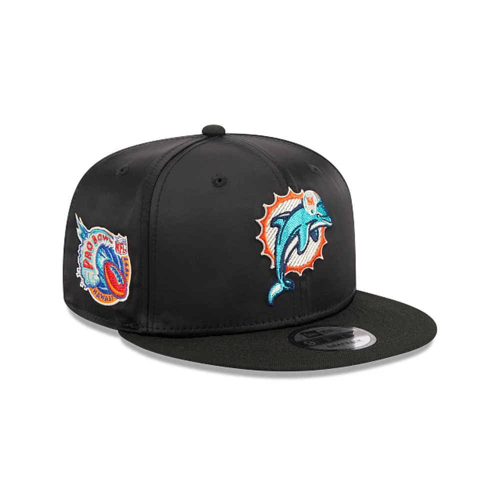 Miami Dolphins NFL Satin Black 9FIFTY Snapback