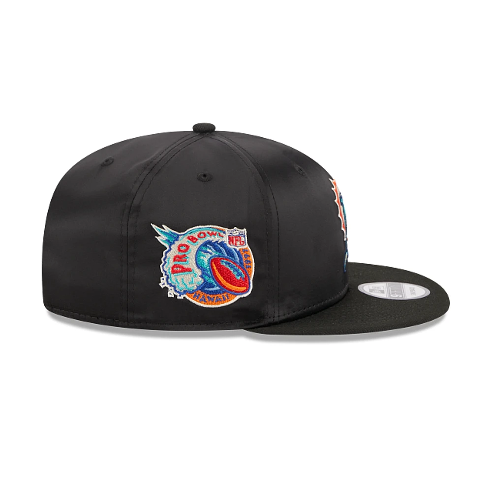 Miami Dolphins NFL Satin Black 9FIFTY Snapback