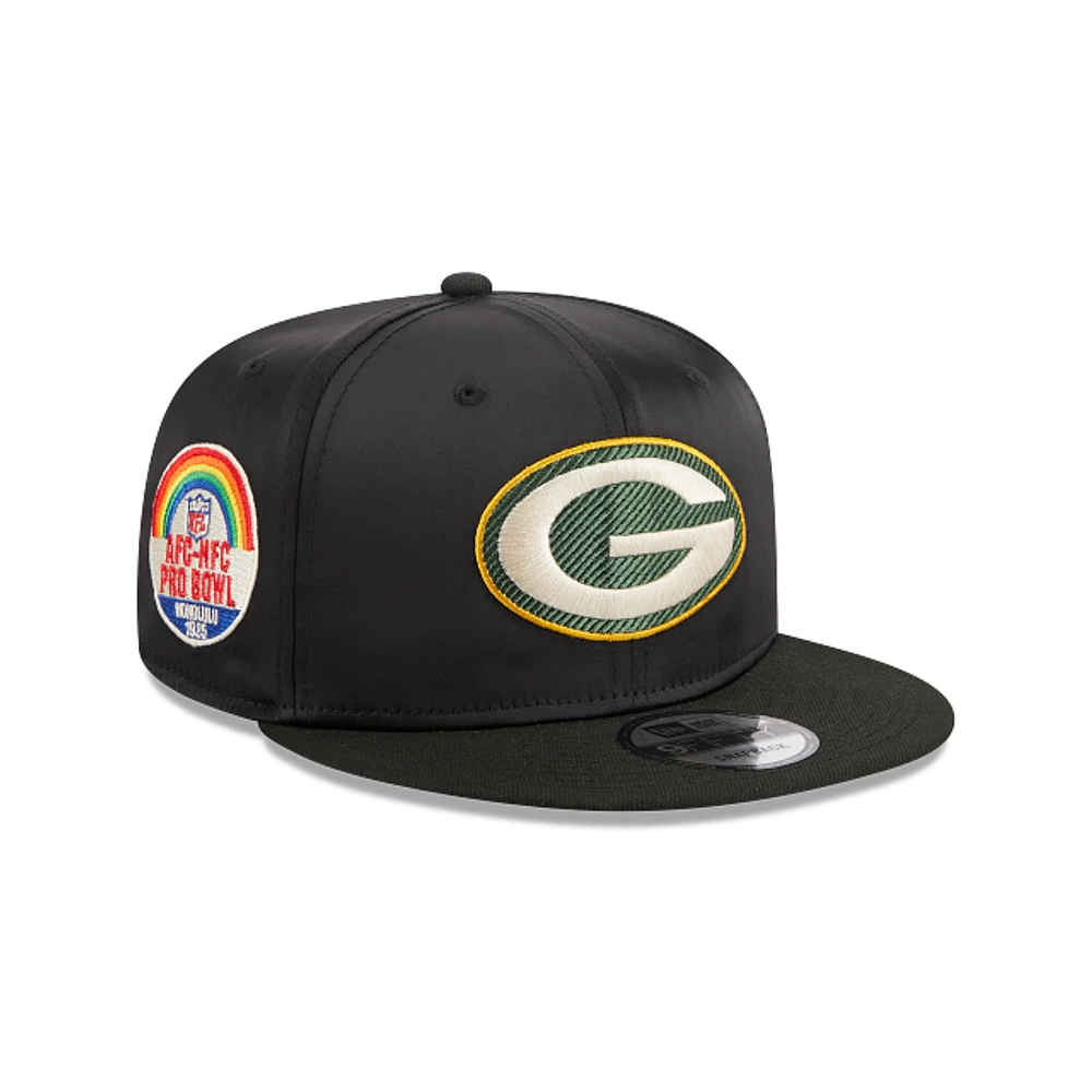 Green Bay Packers NFL Satin Black 9FIFTY Snapback