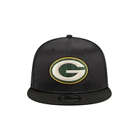 Green Bay Packers NFL Satin Black 9FIFTY Snapback