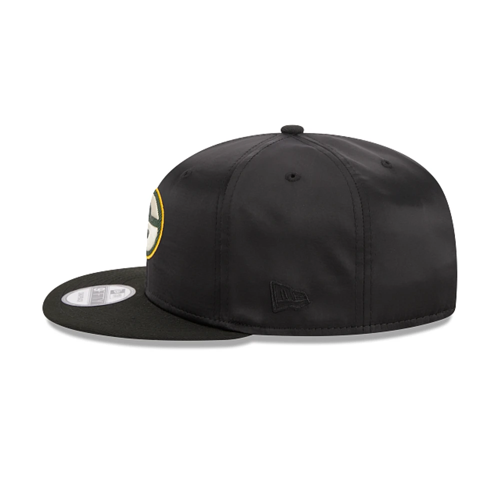 Green Bay Packers NFL Satin Black 9FIFTY Snapback