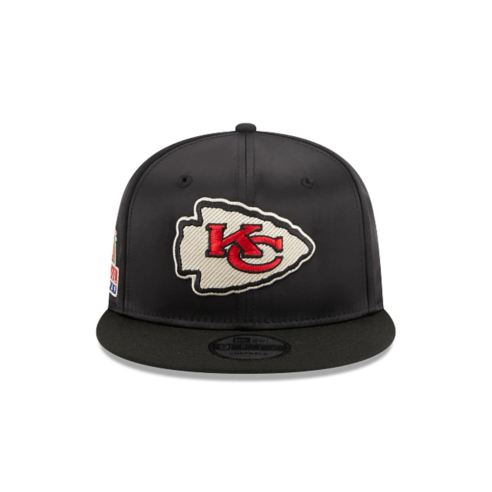 Kansas City Chiefs NFL Satin Black 9FIFTY Snapback