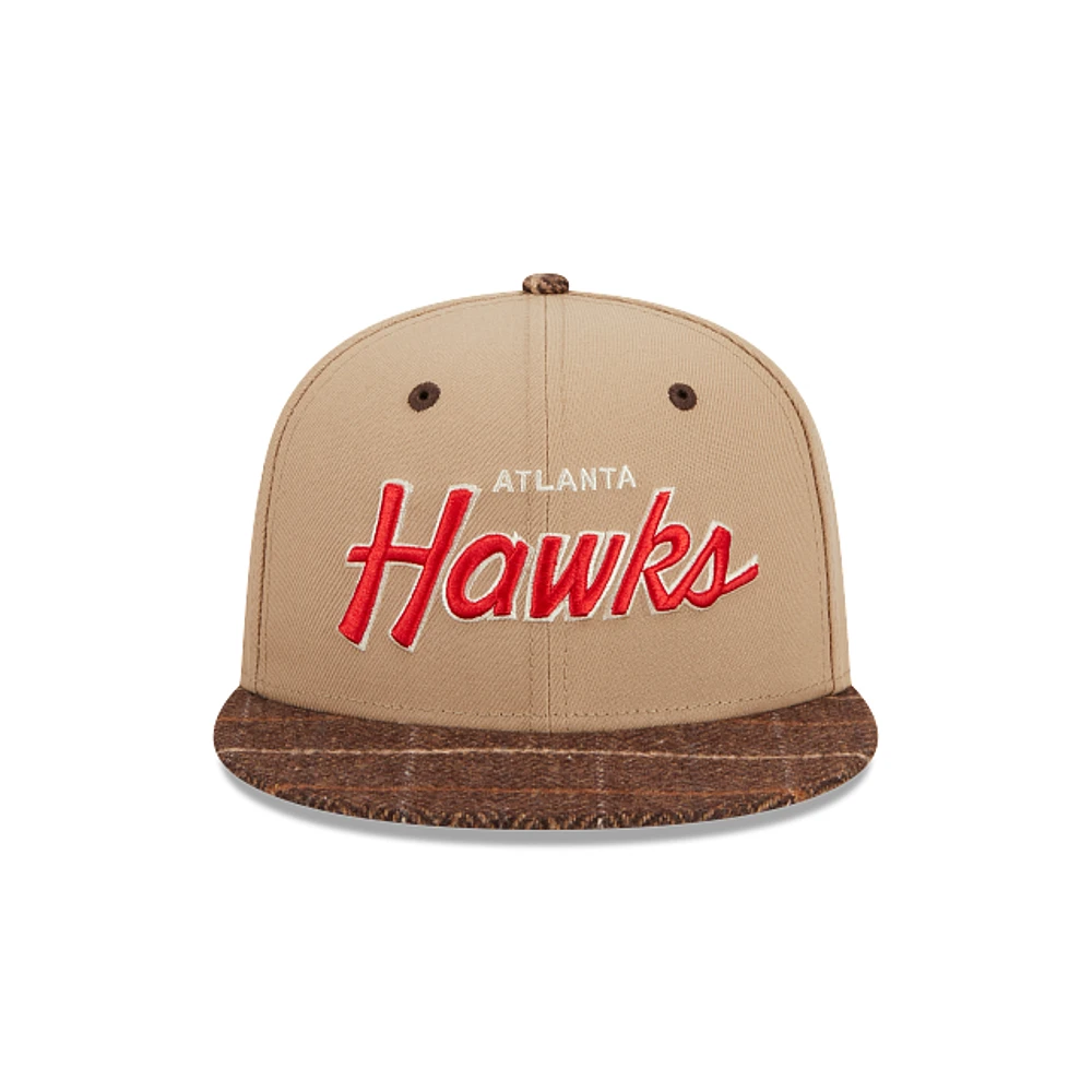 Atlanta Hawks NBA Traditional Check 9FIFTY Snapback