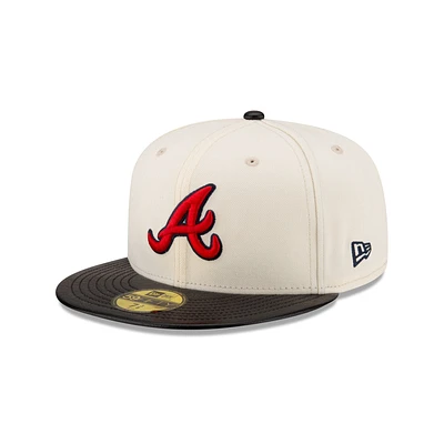 Atlanta Braves MLB Leather Visor 59FIFTY Cerrada