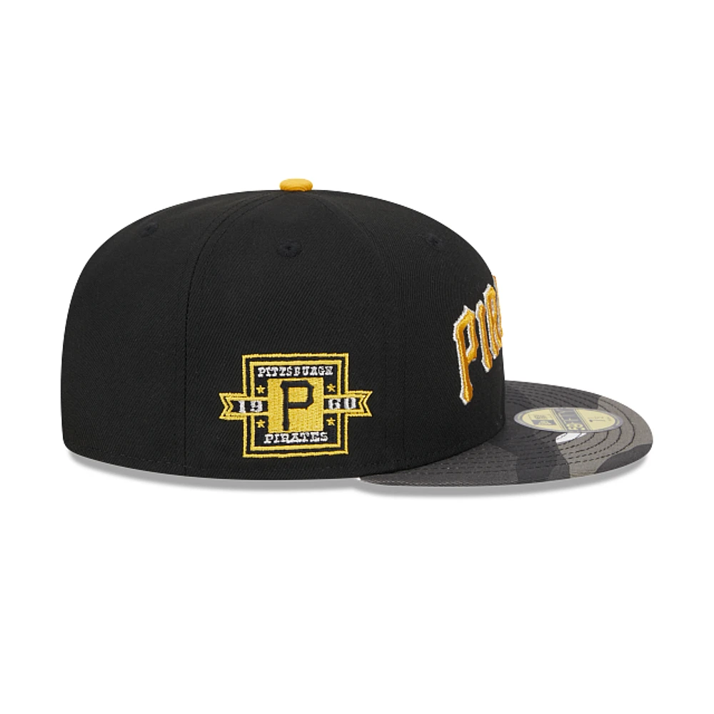 Pittsburgh Pirates MLB Metallic Camo 59FIFTY Cerrada