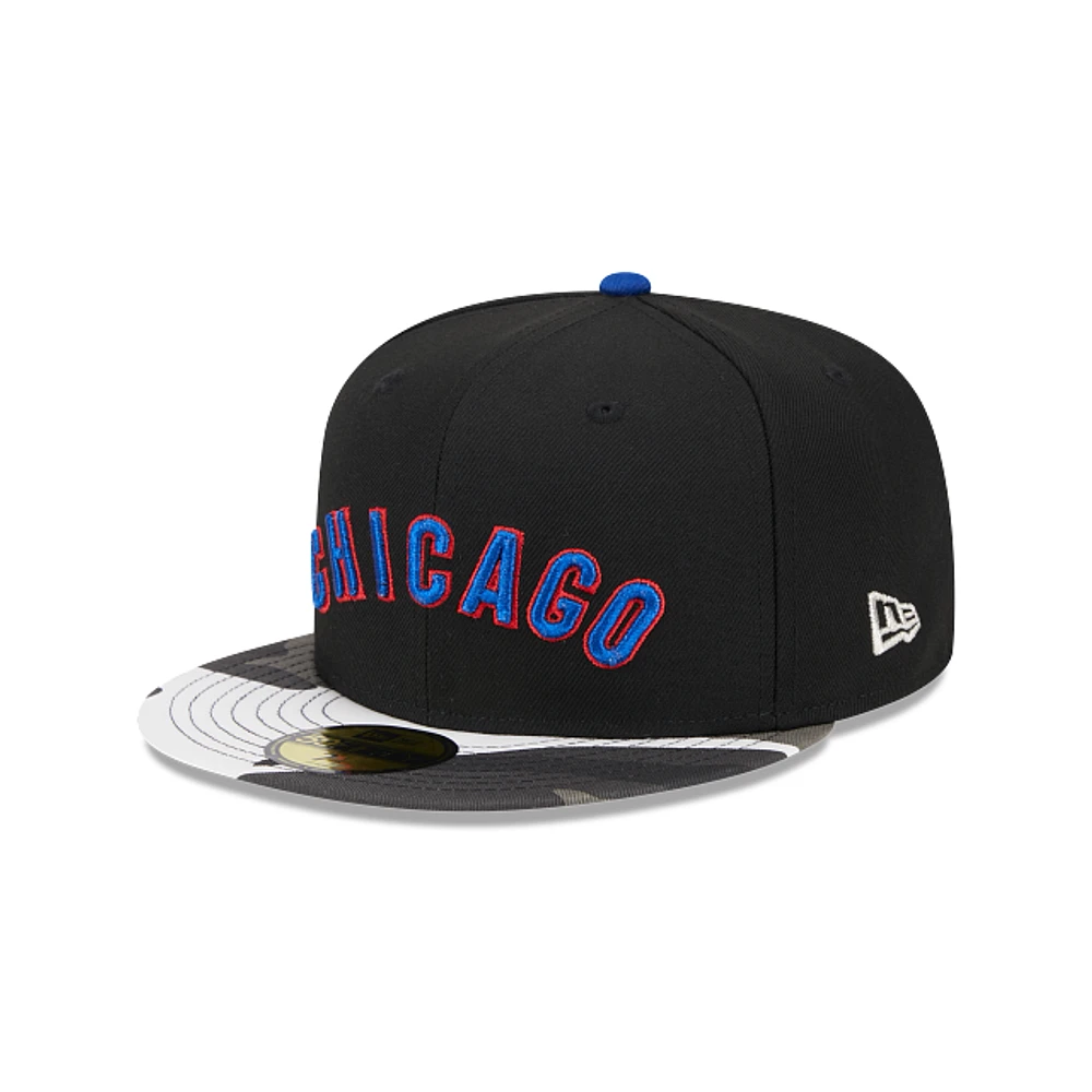 Chicago Cubs MLB Metallic Camo 59FIFTY Cerrada