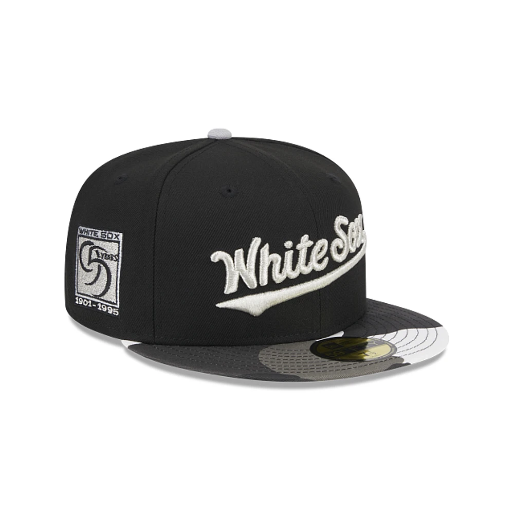 Chicago White Sox MLB Metallic Camo 59FIFTY Cerrada