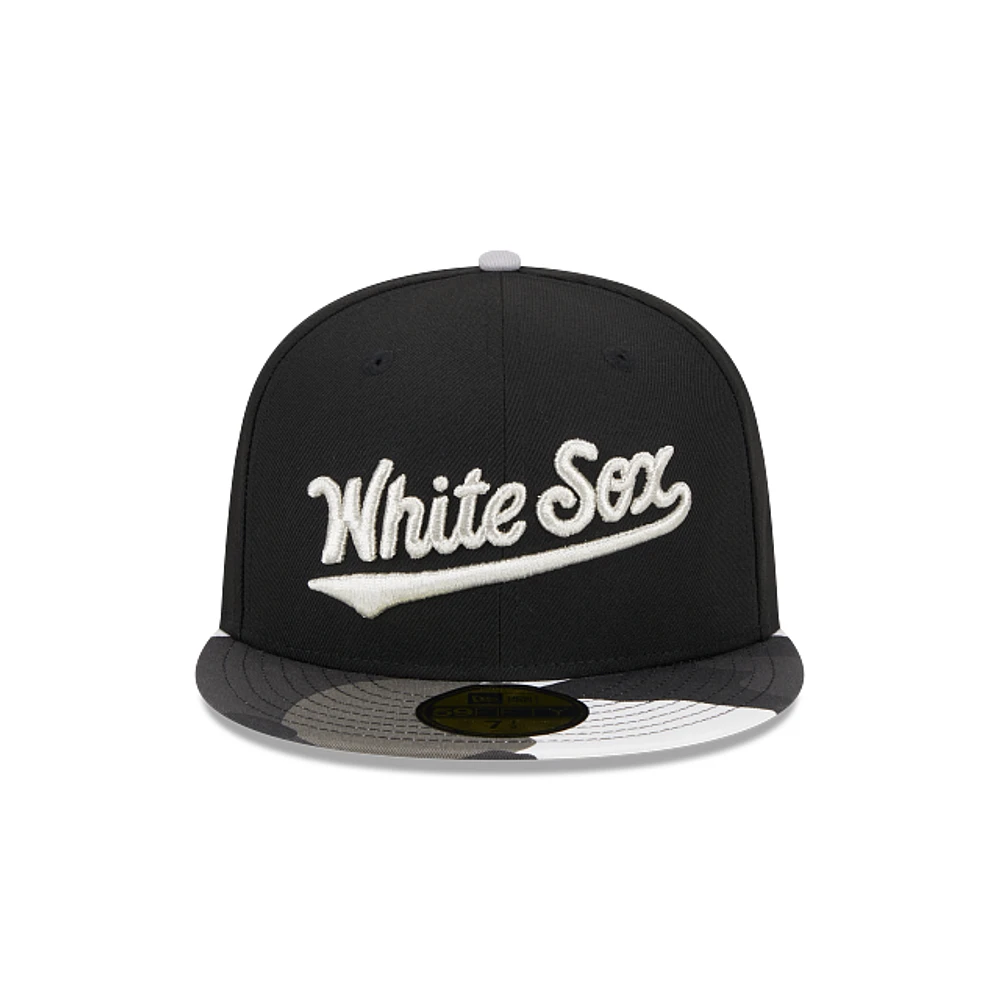 Chicago White Sox MLB Metallic Camo 59FIFTY Cerrada