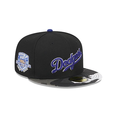 Los Angeles Dodgers MLB Metallic Camo 59FIFTY Cerrada