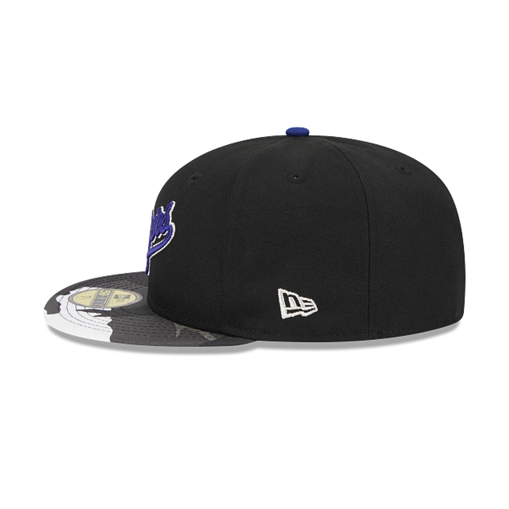 Los Angeles Dodgers MLB Metallic Camo 59FIFTY Cerrada