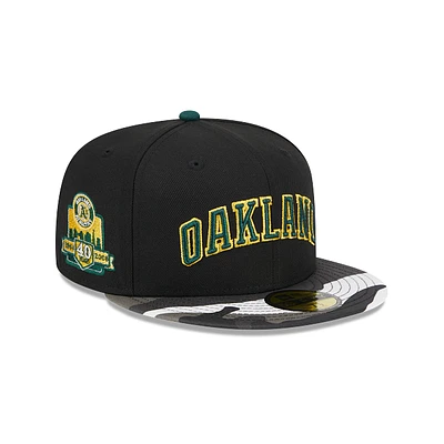 Oakland Athletics MLB Metallic Camo 59FIFTY Cerrada