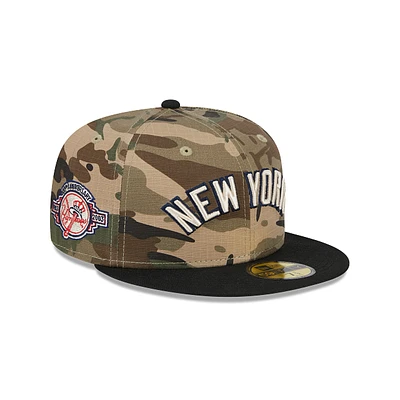 New York Yankees MLB Camo Crown 59FIFTY Cerrada