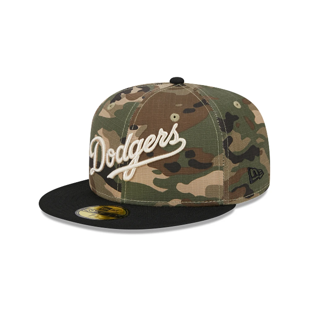 Los Angeles Dodgers MLB Camo Crown 59FIFTY Cerrada