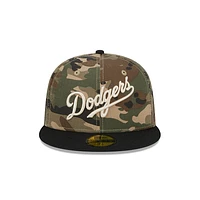 Los Angeles Dodgers MLB Camo Crown 59FIFTY Cerrada