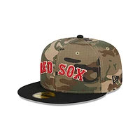 Boston Red Sox MLB Camo Crown 59FIFTY Cerrada