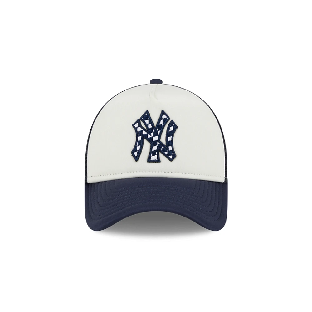 New York Yankees MLB Check Flag 9FORTY AF Snapback