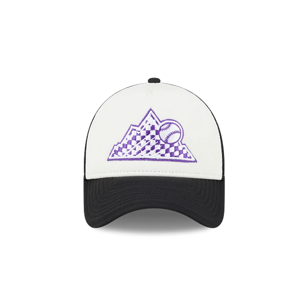 Colorado Rockies MLB Check Flag 9FORTY AF Snapback