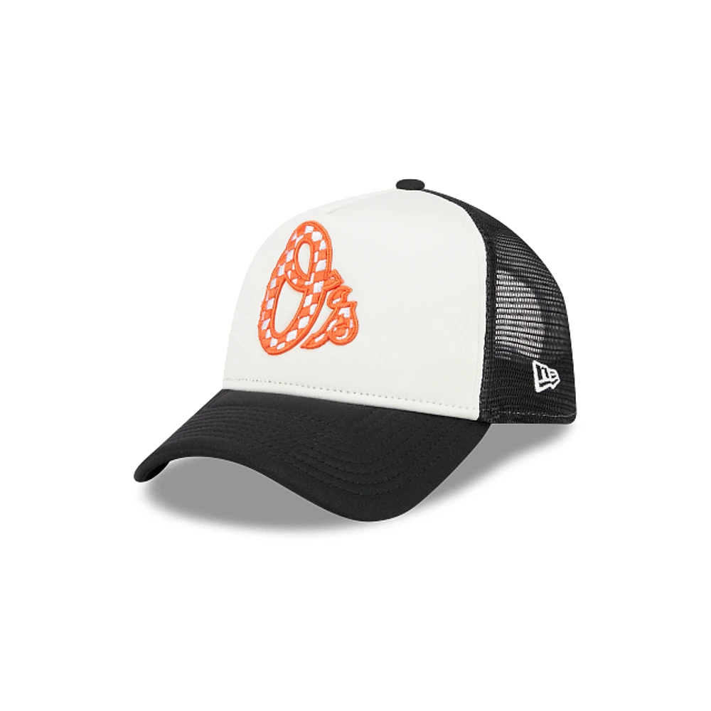 Baltimore Orioles MLB Check Flag 9FORTY AF Snapback