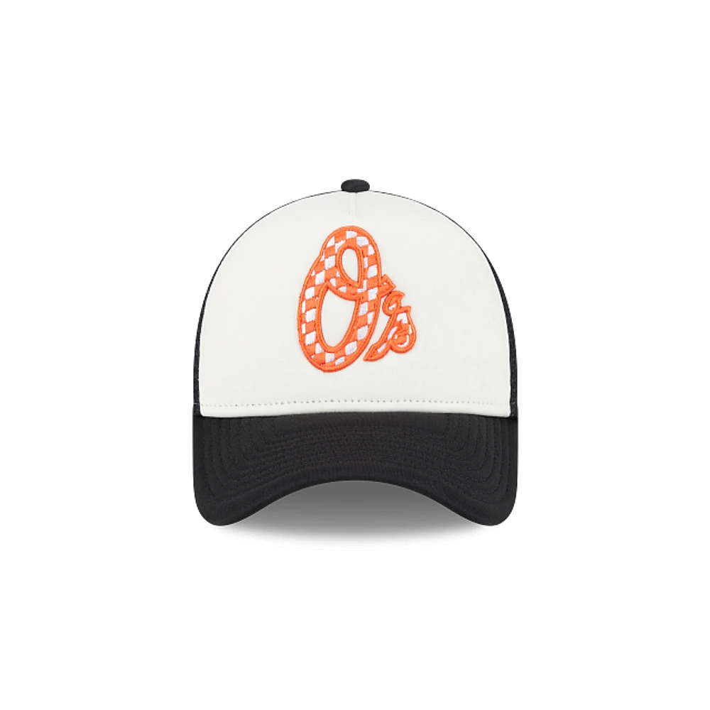 Baltimore Orioles MLB Check Flag 9FORTY AF Snapback