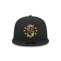 Seattle Mariners MLB Armed Forces Day 2024 59FIFTY Cerrada