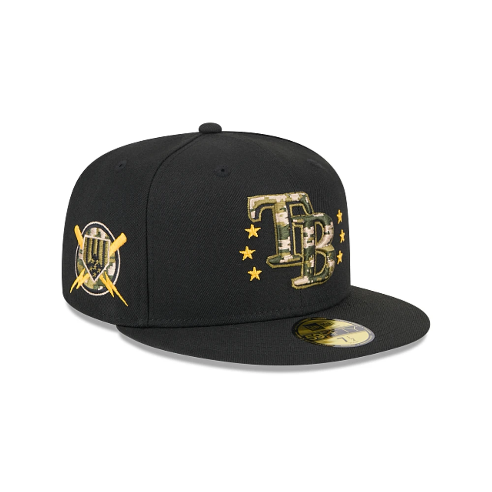 Tampa Bay Rays MLB Armed Forces Day 2024 59FIFTY Cerrada