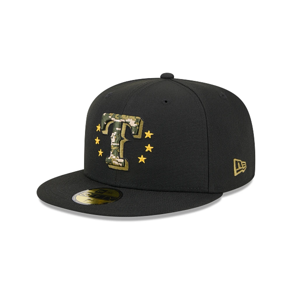 Texas Rangers MLB Armed Forces Day 2024 59FIFTY Cerrada