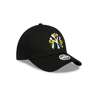 New York Yankees MLB Sunflowers 9FORTY Strapback Negra para Mujer