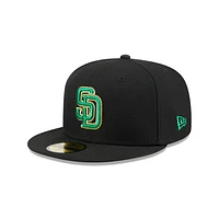 San Diego Padres MLB Metallic Green Pop 59FIFTY Cerrada